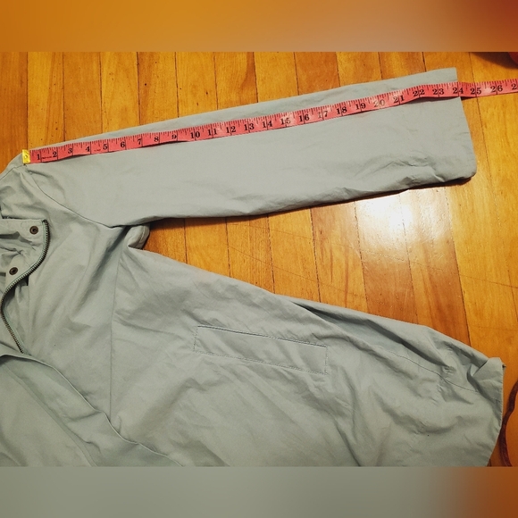 Eileen Fisher lightweight hooded windbreaker coat. Light blue. Oversized size S. - Picture 12 of 12